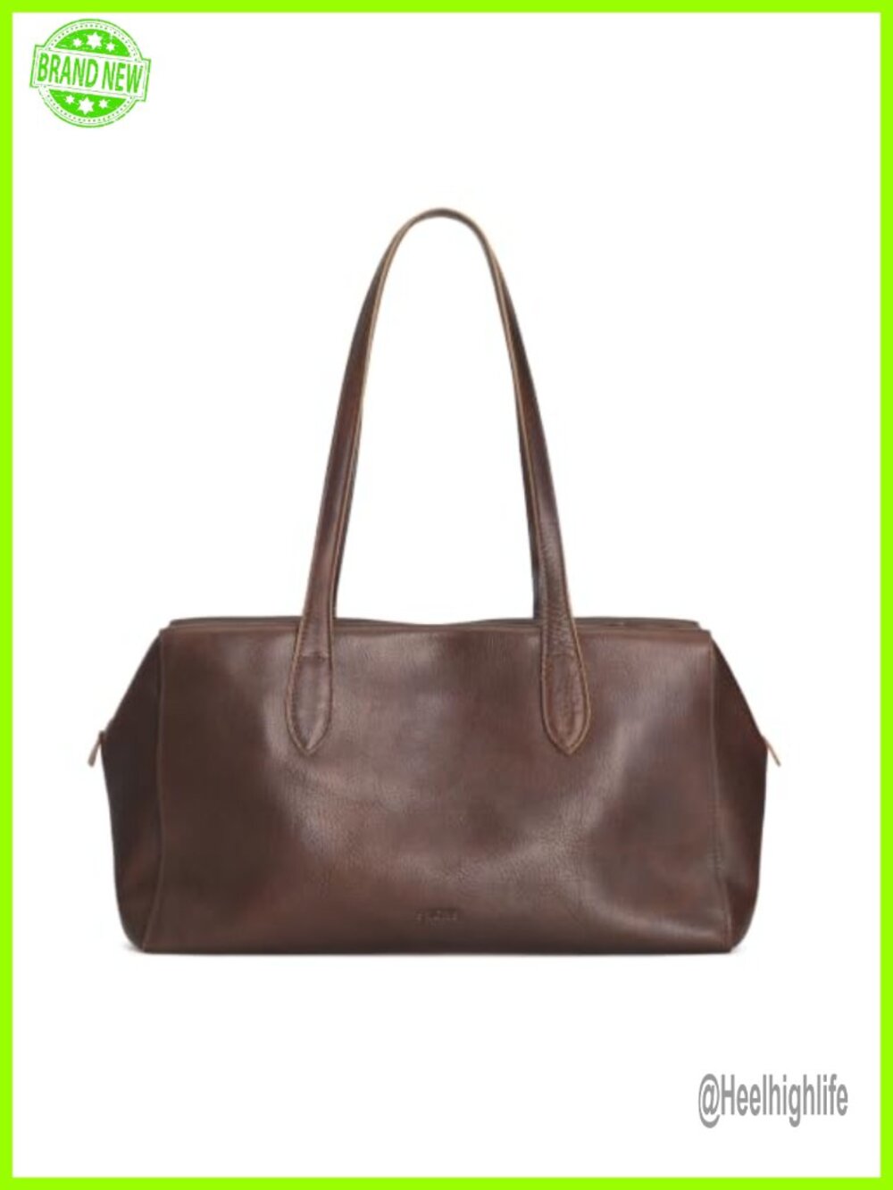 Genuine Leather Hobo Shoulder Bag Tote Purse Zipper Work Handbag